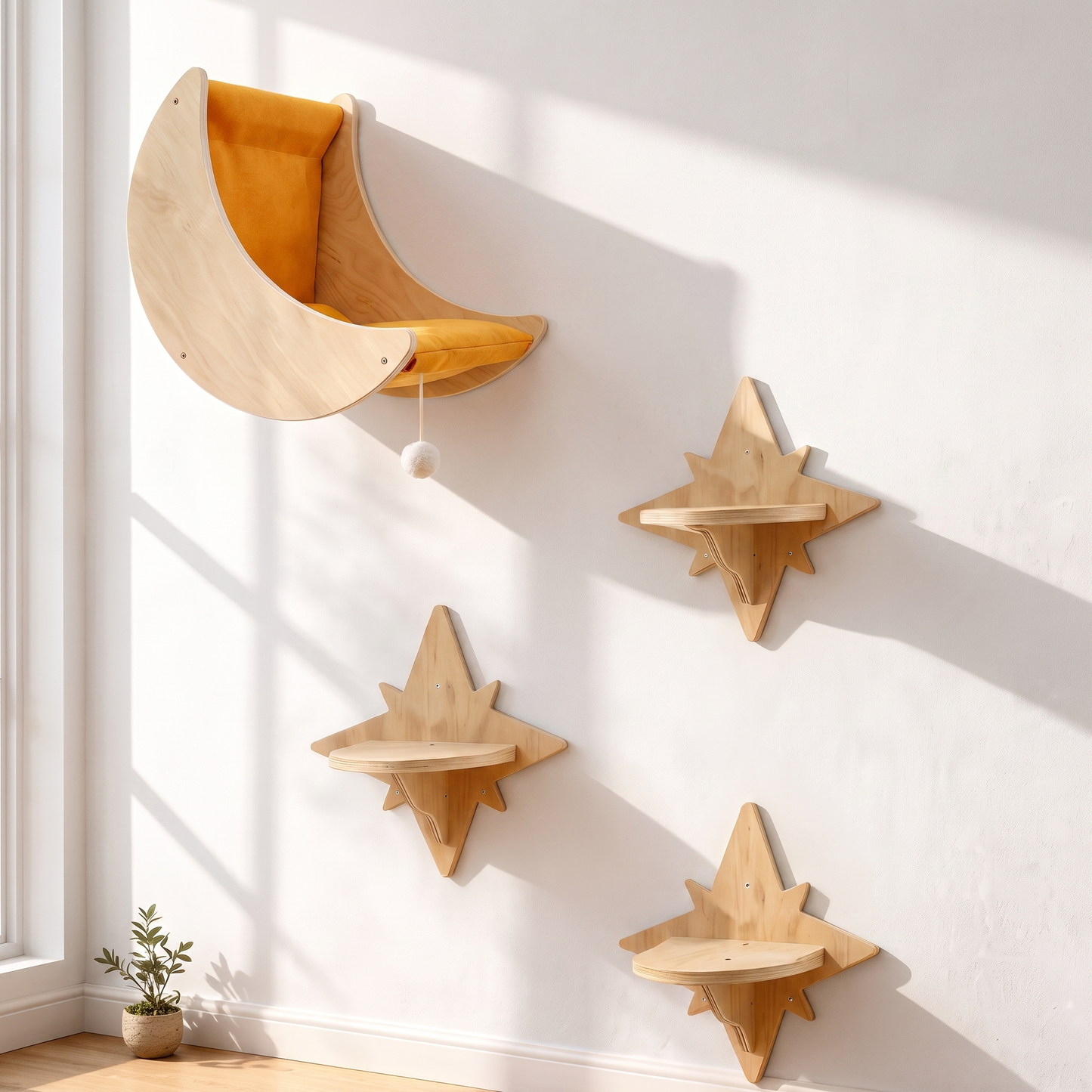 The Moon — Cat Wall Bed & Star Steps