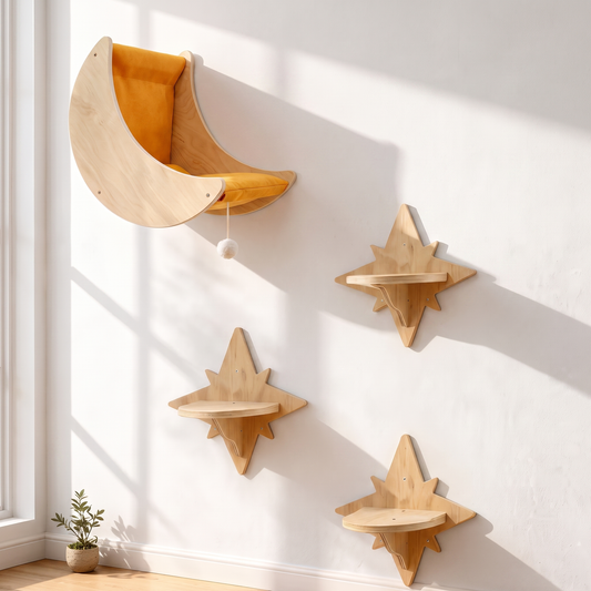 The Moon — Cat Wall Bed & Star Steps